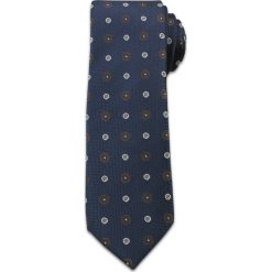 Stylowy Krawat Męski w Grochy i Kwiatki- Chattier- 6,5cm- Kolorowy KRCH0954. Niebieskie krawaty męskie Chattier, w kwiaty, z tkaniny, eleganckie. Za 39,00 zł.