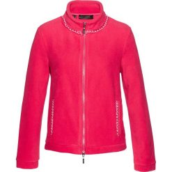 Bluza rozpinana z polaru bonprix różowy hibiskus. Różowe bluzy damskie bonprix, bez wzorów, z polaru, bez rękawów, bez kaptura. Za 79,99 zł.
