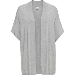 Sweter bez zapięcia oversize bonprix jasnoszary melanż. Szare swetry damskie bonprix, bez wzorów, eleganckie, bez rękawów, bez kaptura. Za 74,99 zł.
