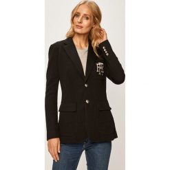 Polo Ralph Lauren - Żakiet. Czarne marynarki damskie Polo Ralph Lauren, bez wzorów, z bawełny. W wyprzedaży za 999,90 zł.