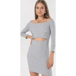 Szara Sukienka Halitta. Szare sukienki damskie Born2be, na lato, s, bez wzorów, bez kołnierzyka, bez rękawów. Za 79,99 zł.