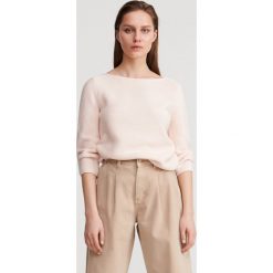 Sweter z waflowym splotem - Różowy. Różowe swetry damskie Reserved, s, bez wzorów, ze splotem, bez rękawów, bez kaptura. Za 59,99 zł.
