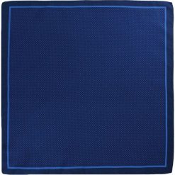 Granatowa Elegancka Poszetka - CHATTIER - Męska, w Drobne Niebieskie Kropki POSZCH0313. Niebieskie poszetki męskie Chattier, w kropki, z materiału, eleganckie. Za 27,00 zł.