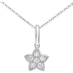 Złoty naszyjnik z diamentową zawieszką - dł. 46 cm. Szare naszyjniki damskie REVONI, z diamentem, złote. W wyprzedaży za 699,95 zł.