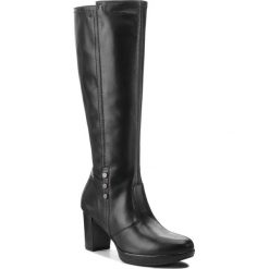 Kozaki NERO GIARDINI - A807021D Nero 100. Czarne buty zimowe damskie Nero Giardini, ze skóry, przed kolano, na wysokim obcasie. Za 739,00 zł.