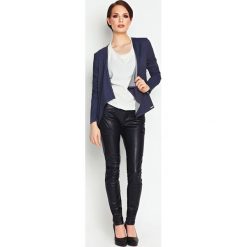 Jeansowy Żakiet-Narzutka ze Swobodnymi Połami. Niebieskie bolerka i narzutki damskie marki Molly.pl, l, z jeansu, eleganckie. Za 92,90 zł.