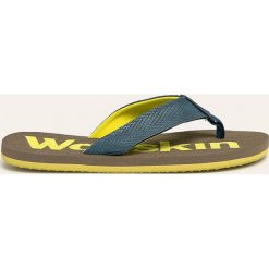 Jack Wolfskin - Japonki Eezy. Niebieskie klapki damskie Jack Wolfskin, bez wzorów, z materiału, bez obcasa, na obcasie. W wyprzedaży za 89,90 zł.