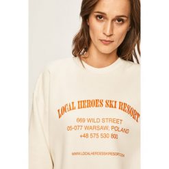 Local Heroes - Bluza Ski Resort Orange. Białe bluzy damskie LOCAL HEROES, s, z nadrukiem, z bawełny, bez rękawów, bez kaptura. Za 249,90 zł.