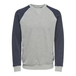 ONLY&SONS Męska bluza Raglan Structure Sweat LightGrey (rozmiar XXL). Bluzy męskie Only&Sons, xxl, bez wzorów, z bawełny, z kapturem, bez rękawów, z kapturem. W wyprzedaży za 102,00 zł.