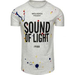 T-shirty męskie z nadrukiem: T-shirt męski z nadrukiem szary (rx1756)