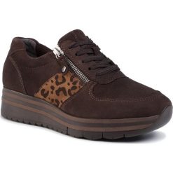 Sneakersy TAMARIS - 1-23749-33 Mocca/Leo 347. Pomarańczowe półbuty damskie Tamaris, ze skóry. W wyprzedaży za 229,00 zł.