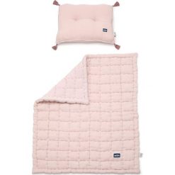 Biscuit Collection Komplet pikowanej Pościeli M 100% Cotton Muslin Powder Pink La Millou. Różowe komplety niemowlęce La Millou, bez wzorów. Za 239,00 zł.