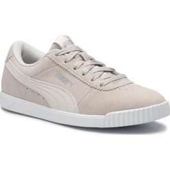 Sneakersy PUMA - Carina Slim Sd 370549 02 Pastel Parchment/Parchment. Brązowe półbuty damskie Puma, z zamszu. W wyprzedaży za 159,99 zł.