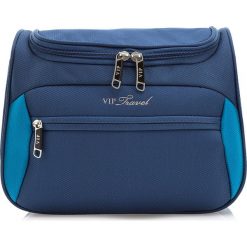 Kosmetyczka V25-3S-235-99. Niebieskie kosmetyczki męskie Wittchen, w paski, małe. Za 115,00 zł.