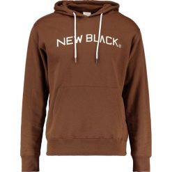 Bluzy męskie: New Black LOGO Bluza z kapturem dark brown
