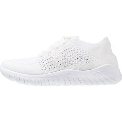 Nike Performance FREE RN FLYKNIT 2018 Obuwie do biegania neutralne white/black. Szare buty do biegania damskie marki Nike Performance, z materiału. Za 549,00 zł.