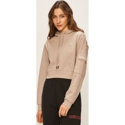 Calvin Klein Performance - Bluza. Różowe bluzy damskie Calvin Klein Performance, s, z nadrukiem, z bawełny, bez rękawów, z kapturem. Za 399,90 zł.