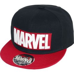 Marvel Logo Czapka Snapback czarny/czerwony. Czerwone czapki damskie marki Marvel, z haftami. Za 74,90 zł.