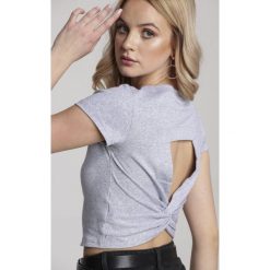 Szary T-shirt Corrarial. Szare bluzki damskie Renee, s, bez wzorów, z okrągłym kołnierzem. Za 39,99 zł.