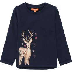 Bluza w kolorze granatowym. Niebieskie bluzy niemowlęce Attention, z nadrukiem, z bawełny, bez rękawów, bez kaptura. W wyprzedaży za 35,95 zł.