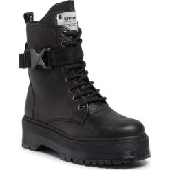 Trapery BRONX - 47219-G Black 01. Czarne trapery damskie Bronx, ze skóry. Za 779,00 zł.
