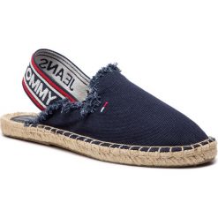 Espadryle TOMMY JEANS - Pop Webbing Slingback Espadrille EN0EN00425 Midnight 403. Niebieskie espadryle damskie Tommy Jeans, bez wzorów, z jeansu, bez obcasa. Za 269,00 zł.