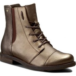 Botki EDEO - 3022-731/723/Filc Złoto/Miedź. Żółte buty zimowe damskie marki Edeo, ze skóry. W wyprzedaży za 249,00 zł.