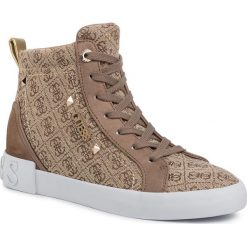 Sneakersy GUESS - Portly FL5PR2 FAL12 BEIGE/BROWN. Brązowe półbuty damskie Guess, ze skóry ekologicznej. W wyprzedaży za 469,00 zł.