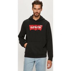 Levi's - Bluza. Czarne bluzy męskie Levi's®, s, z nadrukiem, z bawełny, z kapturem, bez rękawów, z kapturem. Za 279,90 zł.