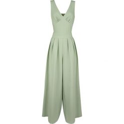 Kombinezony damskie: Voodoo Vixen Mandy Super Wide Leg jumpsuit Kombinezon zielony (Mint)