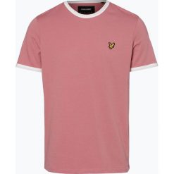 Lyle & Scott - T-shirt męski, różowy. Różowe t-shirty męskie marki Lyle & Scott, m, z aplikacjami, eleganckie, z kontrastowym kołnierzykiem. Za 149,95 zł.