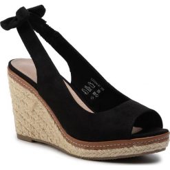 Espadryle JENNY FAIRY - LS3644-31 Black. Czarne espadryle damskie Jenny Fairy, z aplikacjami, ze skóry ekologicznej, bez obcasa, na obcasie. Za 99,99 zł.