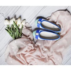 Balerinki - skóra naturalna - model 015 - kolor miętowy. Zielone baleriny damskie Zapato, bez wzorów, ze skóry, bez obcasa. W wyprzedaży za 209,30 zł.