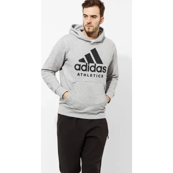 Adidas Bluza Sid Branded P/o , szary, rozmiar L. Szare bluzy męskie Adidas, m, bez wzorów, z bawełny, klasyczne, z kapturem, bez rękawów, z kapturem. W wyprzedaży za 169,99 zł.