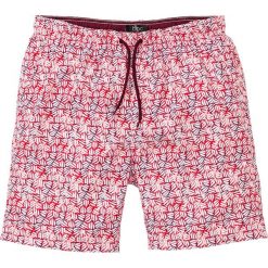 Długie szorty plażowe bonprix czerwony wzorzysty. Czerwone spodenki i szorty męskie bonprix, s, z aplikacjami, długie. Za 74,99 zł.