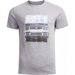 T-shirt męski TSM609 - chłodny jasny szary melanż - Outhorn. Szare koszulki męskie Outhorn, m, melanż. W wyprzedaży za 29,99 zł.