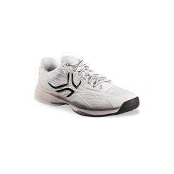 Buty tenisowe TS990 męskie na każdą nawierzchnię. Białe buty sportowe męskie ARTENGO, z poliesteru, bez zapięcia, tenisowe. Za 199,99 zł.