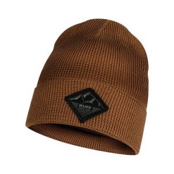 Czapka w kolorze brązowym. Pomarańczowe czapki męskie Buff, z materiału. W wyprzedaży za 74,95 zł.