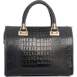 Torebki klasyczne damskie: Skórzana torebka w kolorze czarnym – 44 x 38 x 16 cm