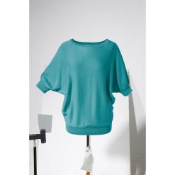 Swetry klasyczne damskie: Sweter bonprix zieleń morska