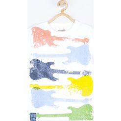 Coccodrillo - T-shirt dziecięcy 92-104 cm. Białe t-shirty chłopięce COCCODRILLO, z nadrukiem, z elastanu, bez rękawów. W wyprzedaży za 25,90 zł.