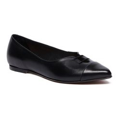 Skórzane baleriny w kolorze czarnym. Baleriny damskie Tosca Blu, Bagatt. W wyprzedaży za 259,95 zł.