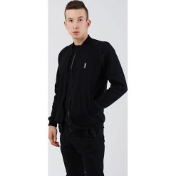 "Bomber" Męski Czarny "White". Czarne bluzy męskie Edward Orlovski, m, bez wzorów, bez kołnierzyka, bez rękawów, bez kaptura. Za 120,00 zł.