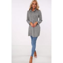 Sweter zapinany na guziki ciemnoszary MISC005. Szare kardigany damskie Fasardi. Za 149,00 zł.