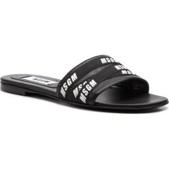 Klapki MSGM - Flat Slides 2641MDS1350 259 99 Czarny. Czarne klapki damskie marki MSGM, ze skóry, na obcasie. Za 1249,00 zł.