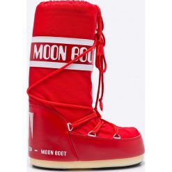 Moon Boot - Śniegowce Nylon. Czerwone śniegowce damskie Moon Boot, z gumy, na sznurówki. Za 419,90 zł.