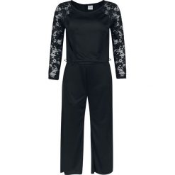Kombinezony damskie: Junarose Gusif LS Jumpsuit Kombinezon czarny
