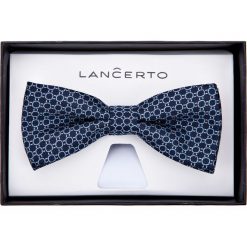 Mucha Wzór Geometryczny. Muszki męskie LANCERTO, w geometryczne wzory, z dzianiny, eleganckie. Za 79,90 zł.