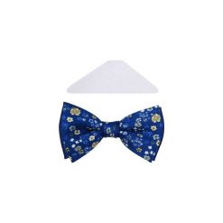 Granatowa muszka męska w kwiatki A155. Muszki męskie Modini Moda Męska, na co dzień, w kwiaty, z tkaniny, eleganckie. Za 49,50 zł.