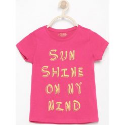 T-shirt z napisem - Różowy. Różowe t-shirty damskie Reserved, s, z napisami, bez kołnierzyka. Za 59,99 zł.